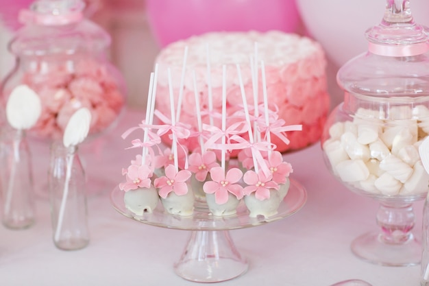 Dessert table for a party.