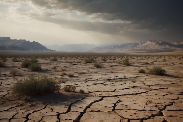 A dessert with drought land