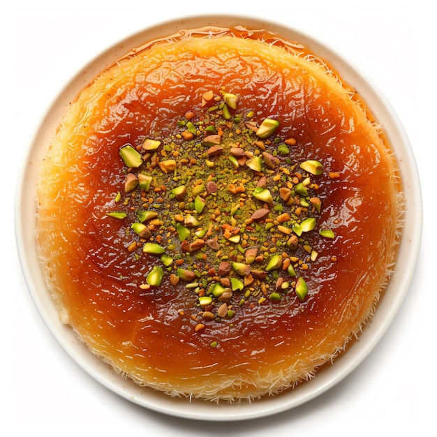 a dessert with pistachios and nuts on top