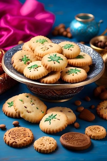 Desserts Eid alFitr Eid Cookies Arabic filled Pistachio or nut Ramadan