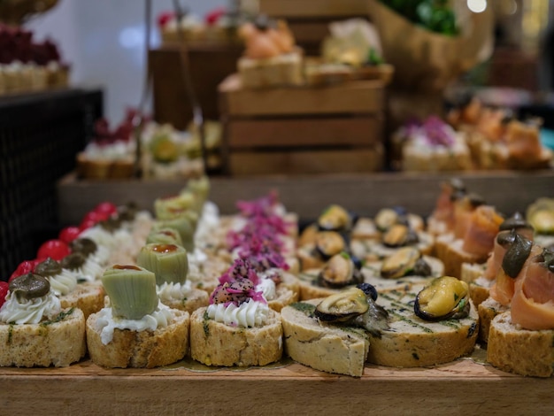 Desserts at a hotel buffet