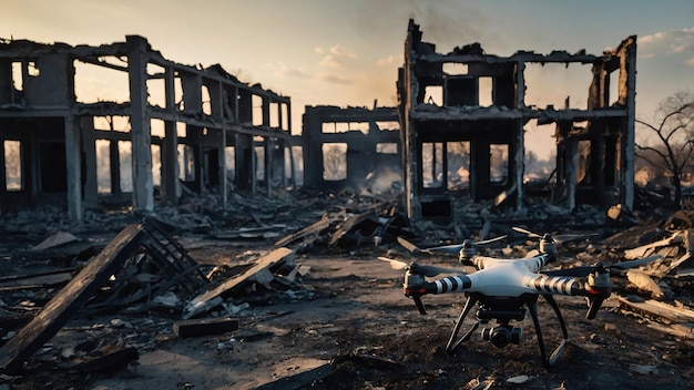 Destruction of Urban Landscape During Quadcopter Warfare in WarTorn City