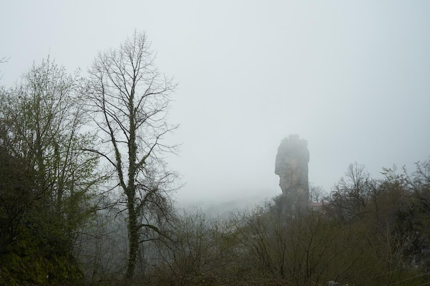 Detached huge high rock on which the house is built Accommodation for an introvert