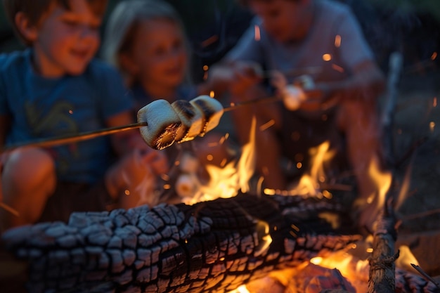 Detail the aroma of roasting marshmallows and melt generative ai