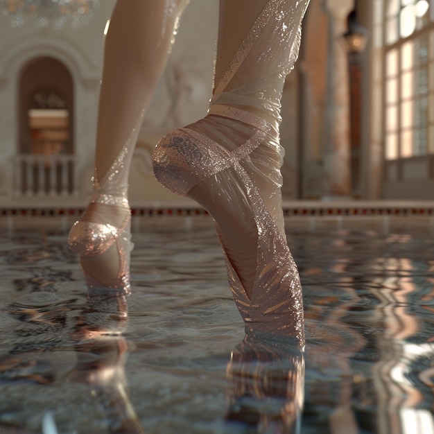 Photo detail of ballet dancers feet