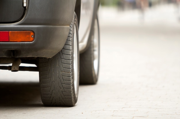 Detail of car wheels