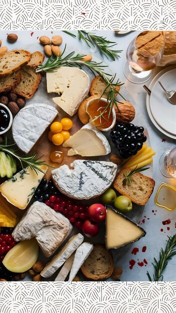 Detail of cheese board