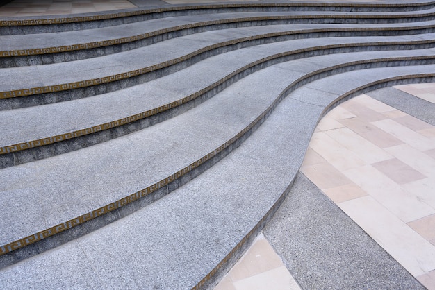 Detail of a Chinese style stone staircase forming a pattern