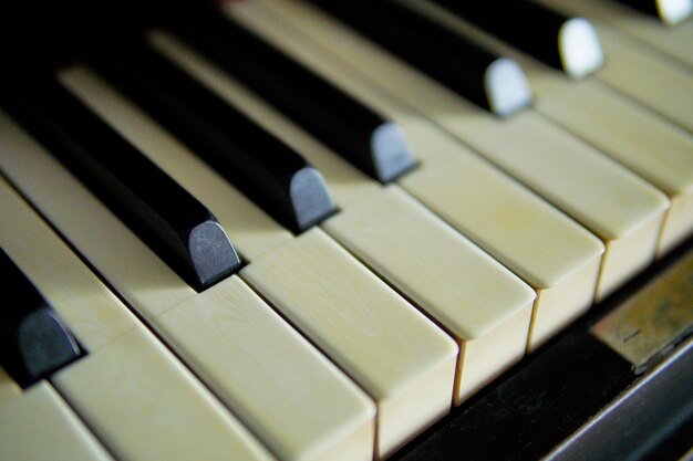 Photo detail of classical piano keys