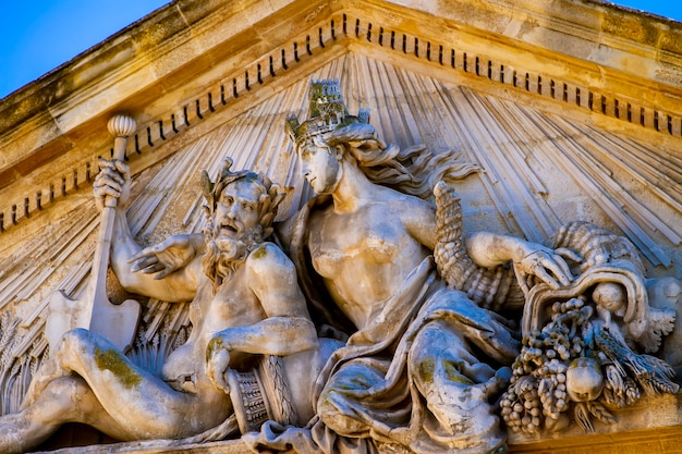 Detail fom Corn Exchange Hall building at Place de l'Hotel de ville in Aix-en-Provence, France