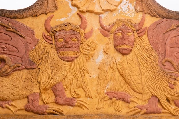 Detail from House of Figures, a XVIII century historical building located in the city of Faro, Portugal.