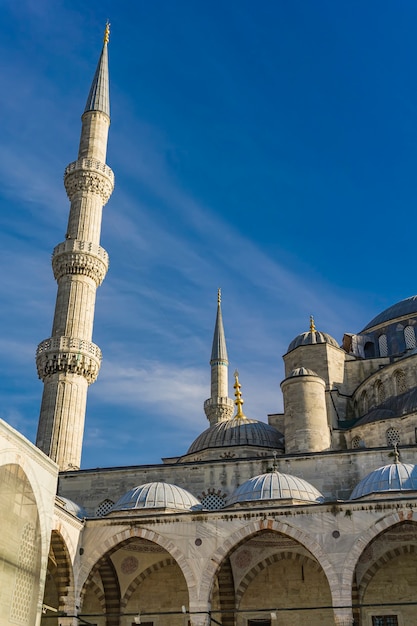 Detail from Suleymaniye mosque courtyard in Istanbul, Turkey