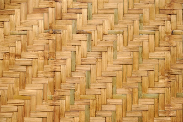 Detail handicraft bamboo weaving background Rattan texture