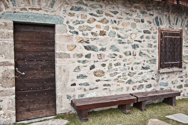 Detail of a mountain refuge in Italy, close to Dolomiti area - North Italy