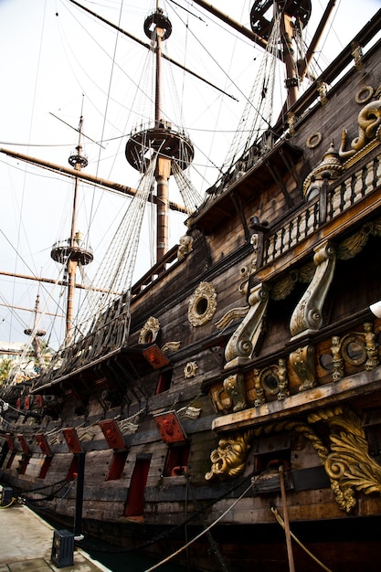 Detail of Neptune Galleon, used by R. Polansky for the movie Pirates