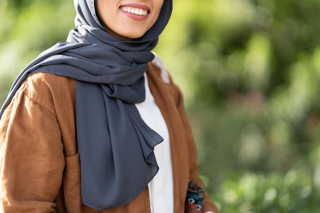 Detail of a part of a woman wearing a hijab