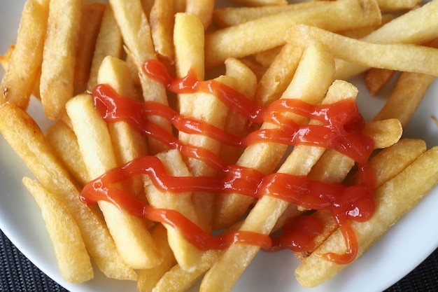 Detail shot of French Fries on table