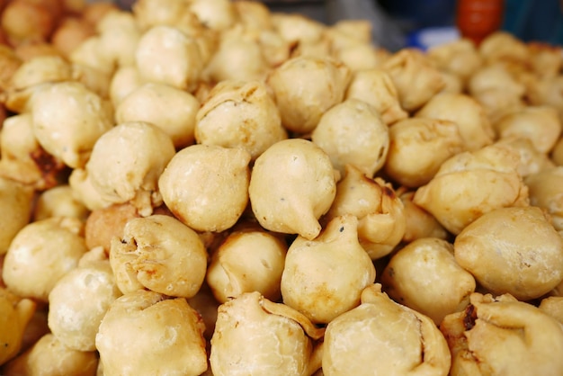 Detail shot of a indian food singara on plate