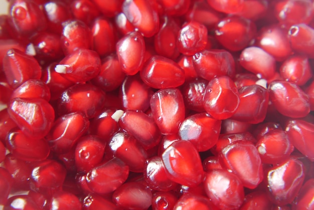 Detail shot of pomegranate on table