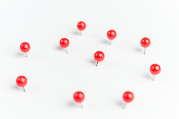 Photo detail shot of push pins