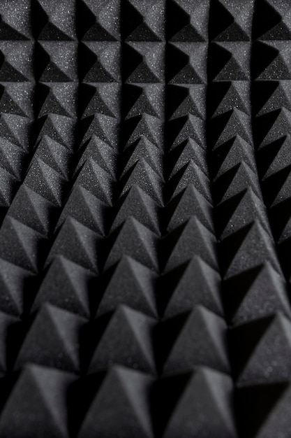 Detail of sound insulation padded panel