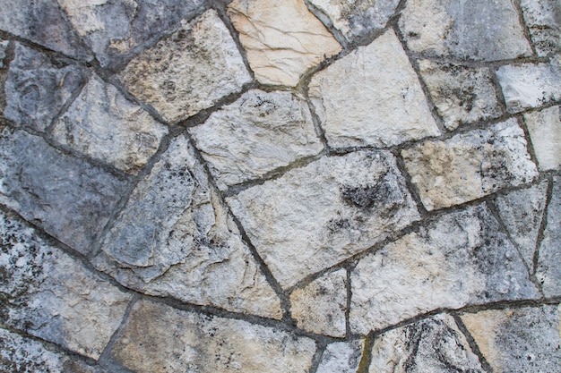 Detail of the white stone wall