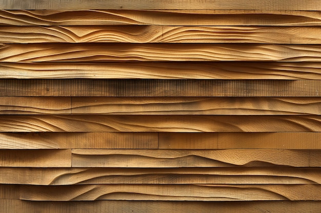 Photo detail of a wooden wall with a linear relief and texture