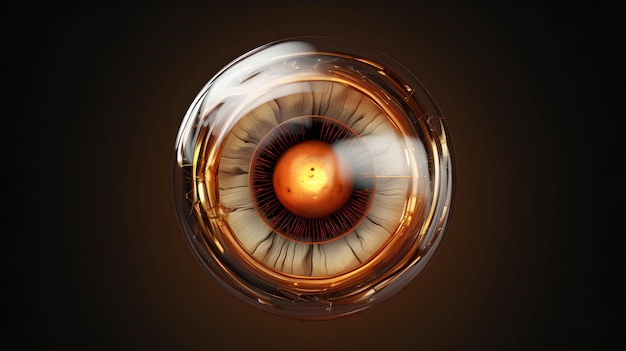 Photo detailed 3d render of human eye anatomy showing internal structures and components