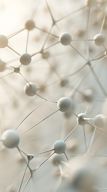 Detailed 3D rendered molecular diagram showcasing the intricate bonds and folding patterns