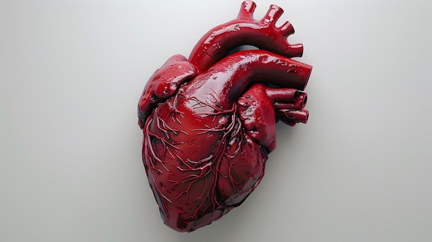 Detailed Anatomical of Human Heart Organ Structure descriptionThis image provides a detailed