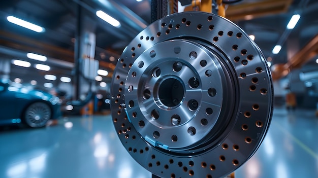 Detailed Automotive Brake System Showcasing Mechanical Precision and Engineering Excellence