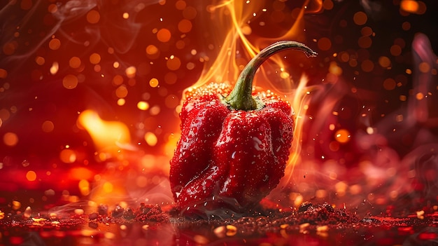 Detailed Carolina Reaper Pepper