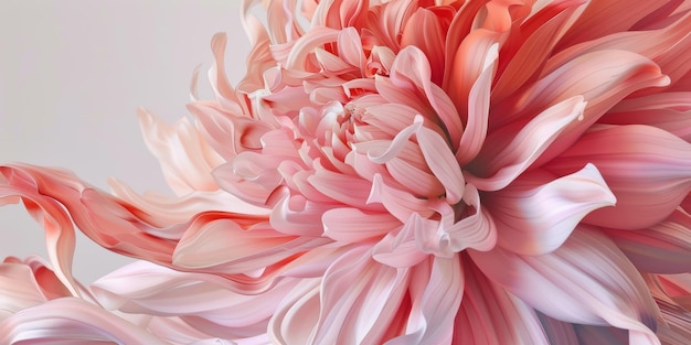 Detailed Close Up of Pink Chrysanthemum Flower with Soft Delicate Petals