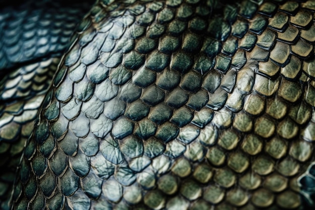 Detailed close up of a snake skin texture pattern Generative AI