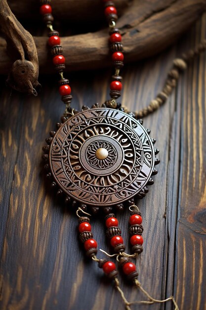 Photo a detailed closeup of a beautifully crafted martisor festival object