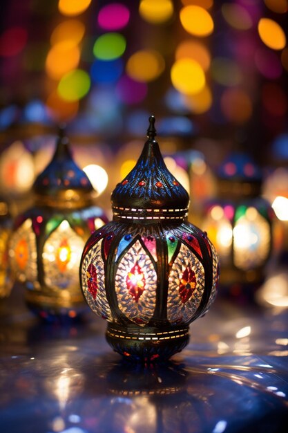 the detailed craftsmanship of Ramadanthemed decorations and crafts