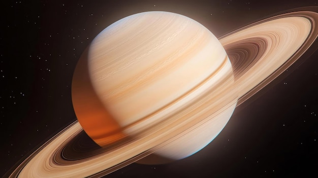 A detailed depiction of Saturn showcasing its rings and gaseous surface