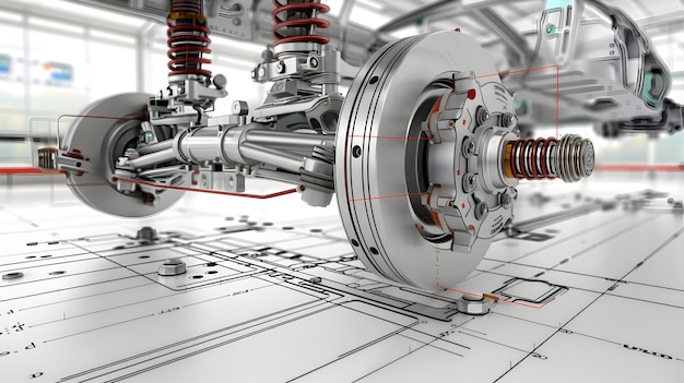 Detailed Diagrammatic of Automotive Brake System Components