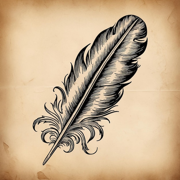 Detailed Feather Drawings