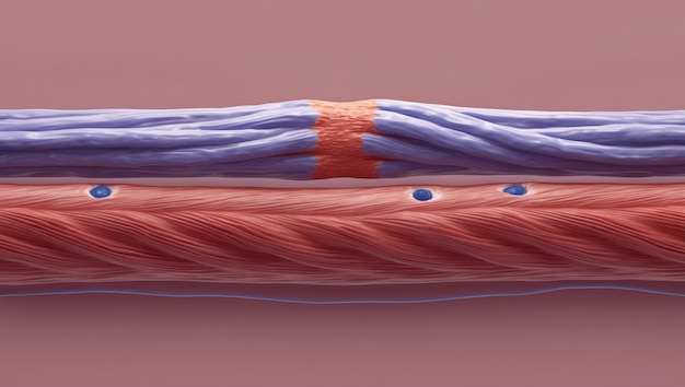 Photo detailed illustration of cellular structure showcasing biological components