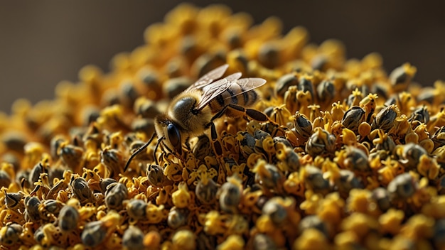 Photo detailed image of a bees pollen basket