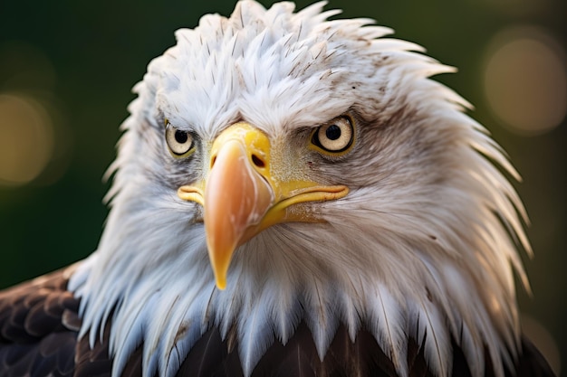 Detailed image of an eagle s face