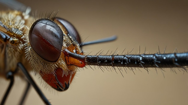 Photo detailed image of a mosquitos proboscis