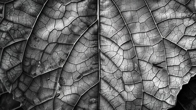 Photo detailed leaf veins