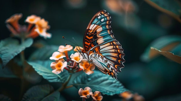 Photo a detailed look at a butterflys wing