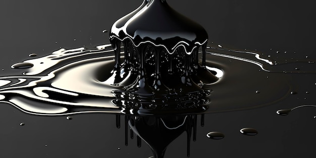 A Detailed Look at Vantablack Drips and Ripples in a Dark Puddle