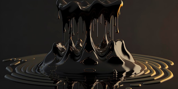 A Detailed Look at Vantablack Drips and Ripples in a Dark Puddle