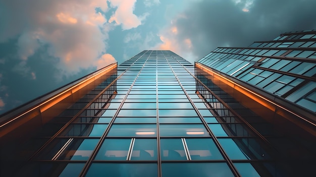 Detailed Macro Perspective of a Modern Business Building in