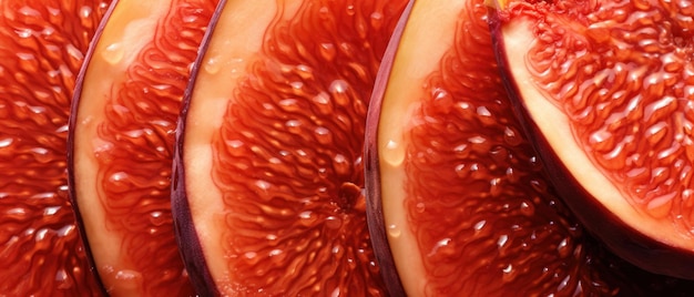 Detailed macro shot showcasing the intricate texture and rich colors of a figs surface AI Generative