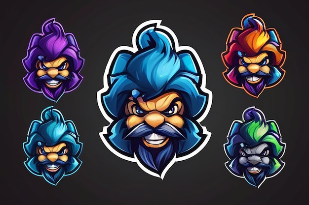 Photo detailed mascot gaming logo